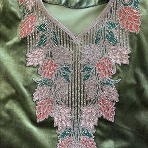Elegant Green Embroidered Top